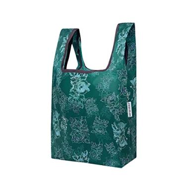 Imagem de Wrapables Pequena coleção JoliBag saco de compras reutilizável, sombra rosa verde