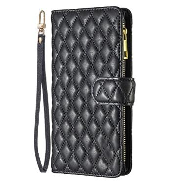 Imagem de Carteira de Couro para Samsung Galaxy A03 A12 A13 A23 A32 A33 A51 A52 A53 A71 A72 A73 S22 Ultra S21 Plus S20 FE, Preto, Galaxy A33 5G