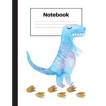 Imagem de Notebook: Dinosaur Tyrannosaurus Rex, T Rex, Foot Prints, Dot Grid, Notebook Home Office School Student Teacher Homeschool, 7.4 x 9.7 in, 200 pages kids, school, home, students, teachers