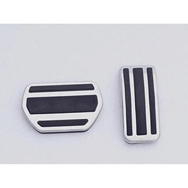 Imagem de JIERS Capa de pedal, para Citroen C3 2015-2018 C4 Elysee 2014-2017, acessório de carro at/MT kit de pedais de embreagem de freio acelerador de aço inoxidável