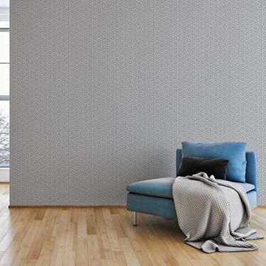 Imagem de Papel de Parede Cinza Geométrico Moderno 57x270cm