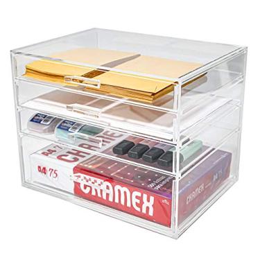 Imagem de Gaveteiro Acrílico A4 com 4 Gavetas Transparente