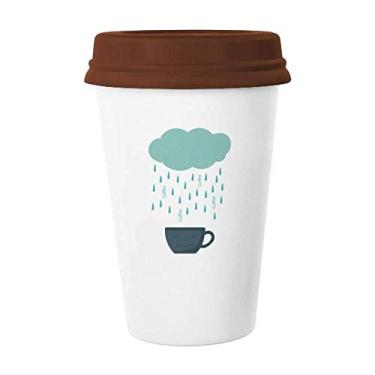 Imagem de Caneca Rain Cloud Cup Smile Face Weather Caneca de café Copo de cerâmica Copo de cerâmica