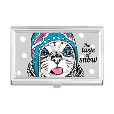 Imagem de Cat Head – Carteira com porta-cartões de visita com o gosto da neve para gatos