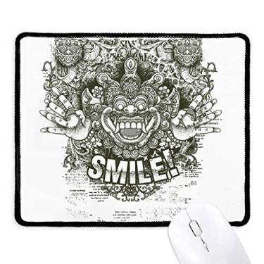 Imagem de Mousepad de monstro estilo chinês com borda costurada, tapete de borracha para jogos