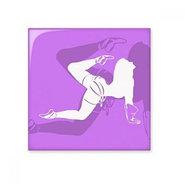 Imagem de Pedra adorna de tijolos vitrificados com azulejo de cerâmica de mulher linda dançando