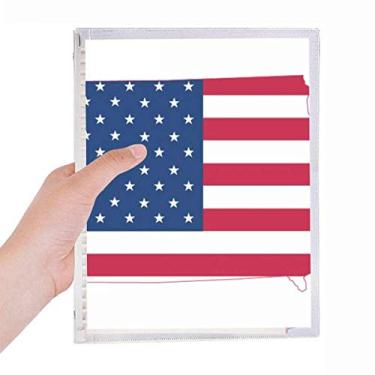 Imagem de Caderno Iowa USA Mapa Estrelas Listras Bandeira Formato Caderno Folhas Soltas Diário Recarregável Papelaria