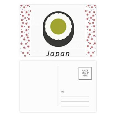 Imagem de Cartão postal tradicional japonês Black Maki Sushi Natal Flor Celebração Cartão postal Bênção