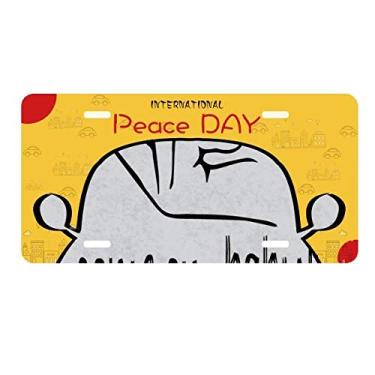 Imagem de DIYthinker Black Seduce Placa de carro personalizada Gesto Decoração de carro Dia da Paz