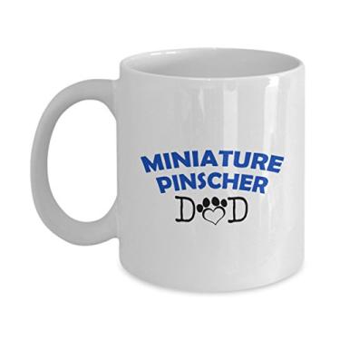 Imagem de Caneca para casal Schnauzer em miniatura – Miniatura Schnauzer Dad – Miniatura Schnauzer Mom – Presentes para amantes de Schnauzer em miniatura – Ideia única de presente de cerâmica (papai)