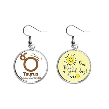 Imagem de Constellation Fate Birthday Celebration Taurus Ear Drop Sun Flower Brinco Joias Fashion