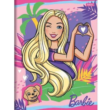 Imagem de Caderno Brochura Capa Dura 1 Matéria Barbie 80 Fls - Foroni