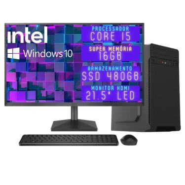 Imagem de Computador Completo 3green Desktop Intel Core i5 16GB Monitor 21.5&quot; Full HD HDMI SSD 480GB Windows 10 3D-122