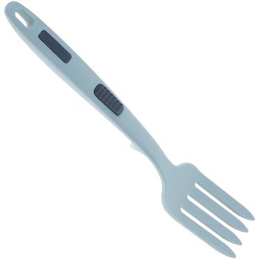 Imagem de HEMOTON Garfo De Silicone Bife Assado Garfo Servidor De Espaguete Garfo Grande De Silicone Garfo De Salada Doméstico Gel De Sílica Girar Resistência a Altas Temperaturas Pá De Colher