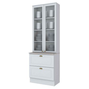 Imagem de Cristaleira Henn Americana 2 Portas 2 Gavetas SD C357-05 - Branco