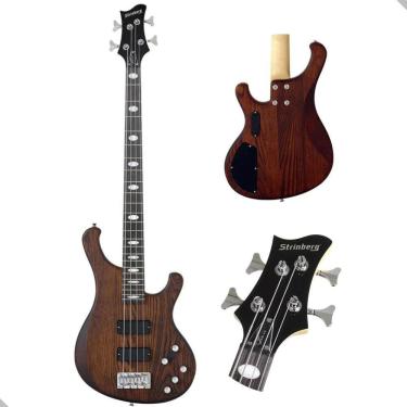 Imagem de Contrabaixo 4 Cordas Ativo Strinberg Sab44 Dw Dark Wood