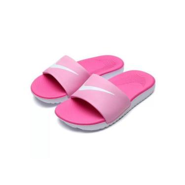 Imagem de Chinelo Nike Kawa Slide (Gs/Ps) Rosa E Branco Inv21 819352 602