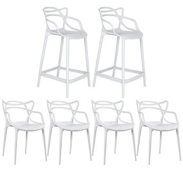 Imagem de Loft7, Kit 4 cadeiras + 2 banquetas médias Masters Allegra