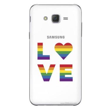 Imagem de Capa Case Capinha Samsung Galaxy  J7 Arco Iris Love - Showcase