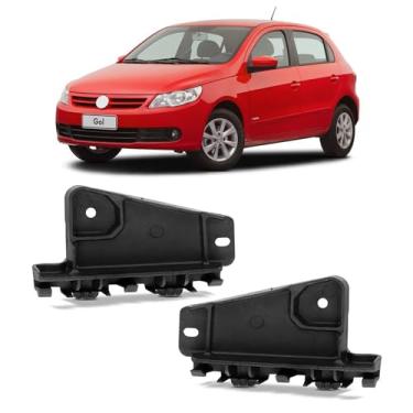 Imagem de Par Suporte Guia Parachoque Dianteiro Gol Voyage Saveiro G5 GV 2008 a 2013 Lado Esquerdo e Direito