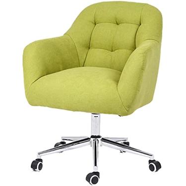 Imagem de Cadeira de escritório cadeira giratória ergonômica ajustável cadeira de escritório veludo assento estofado sem braços cadeira de mesa cadeira de trabalho (cor: verde) bons tempos