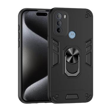 Imagem de Estojo Fino Compatible with Motorola Moto G31/G41 Phone Case with Kickstand & Shockproof Military Grade Drop Proof Protection Rugged Protective Cover PC Matte Textured Sturdy Bumper Cases (Size : Bla