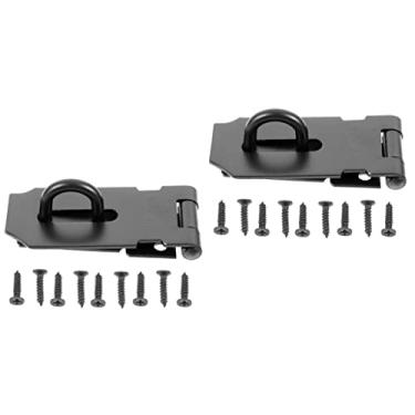 Imagem de Veemoon 2 Conjuntos Acessórios De Fechadura De Porta Fechadura Portátil Para Porta Fechadura De Janela Portátil Cadeado Compacto Fechaduras Cartão De Bloqueio Aço Inoxidável Trancar