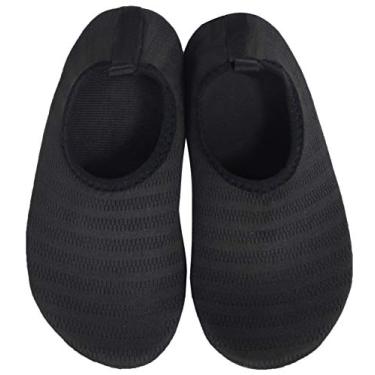 Imagem de BomKinta Meias aquáticas infantis para meninos e meninas, secagem rápida, antiderrapante, para praia, piscina, Preto, 0-6 Meses
