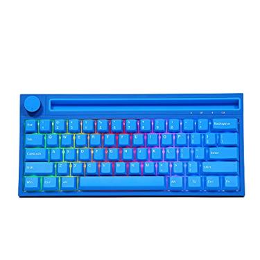 Imagem de EPOMAKER Ajazz K620T V2.0 60% 62 teclas teclado mecânico sem fio/com fio Bluetooth com botão de volume da roda para MacOS/Windows/iOS/Android (Ajazz interruptores lineares rosa, azul)