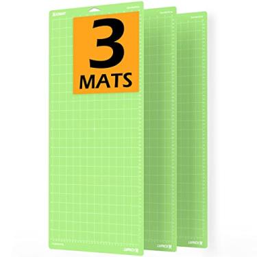 Imagem de Xinart Tapete de corte StandardGrip para Cricut Maker 3/Maker/Explore 3/Air 2/Air/One (30 x 61 cm, 3 tapetes) Tapete de corte de críquete verde adesivo adesivo padrão acessórios de substituição para