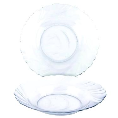 Imagem de Kit Jogo Pratos Fundo Sopa Transparente 8 Peças 22,5cm