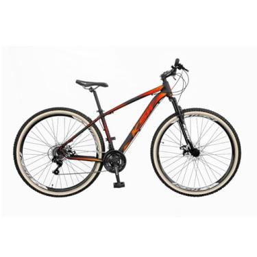 Imagem de Bicicleta Aro 29 KSW XLT Em Aluminio 27v Freio Hidraulico Garfo de Suspensão com Trava no Guidão/Remota,15,Preto Vermelho Laranja