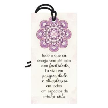 Imagem de Placa Decorativa Mini 7x14 Tag Decorativa Mandala e Mantra de Prosperidade
