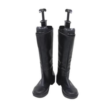 Imagem de COSGOGO Fern Cosplay Sapatos para Anime Frieren: Beyond Journey's End Cos Botas pretas longas Halloween Mulheres Homens Custom Made Anime, Tamanho feminino, 38