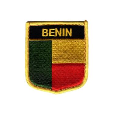 Imagem de Ruoming 1 PÇ Patch de bandeira do Benin bordado a ferro ou costurado tático militar nacional Benin (Benim)