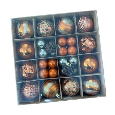 Imagem de oshhni 42 peças bolas de natal ornamentos decoração de árvore de natal faça você mesmo artesanato enfeites decorativos para festival casamento noivado, Laranja