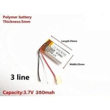 Imagem de Bateria Gps Mp3 Fone Caneta 350 Mah 3 Fios  3,7v Nova - bgb