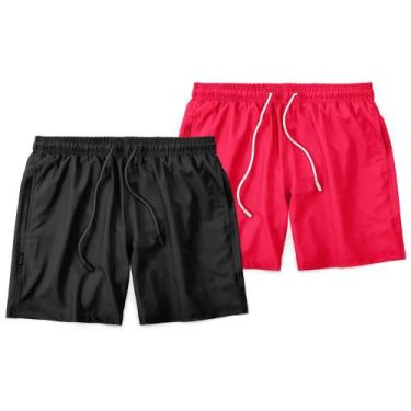 Imagem de Kit 2 Shorts Masculino Liso Praia Piscina Academia Tactel MXC BRASIL, 