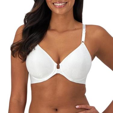 Imagem de Bali Sutiã feminino Comfort Revolution com fecho frontal e aro DF3P66, Branco, 38C