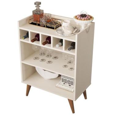 Imagem de Aparador Buffet Intense Com Adega 5 Garrafas Prateleira Retrô Várias C