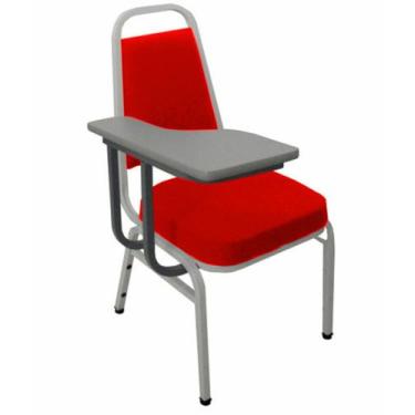Imagem de Cadeira Universitária Empilhável Linha Hotel Plus Vermelho - Design Of