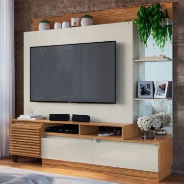 Imagem de Estante para TV  Até 50 Polegadas Casablanca 1 Porta 2 Gavetas Cinamom