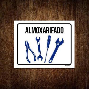 Imagem de Kit 5 Placas Sinalização Almoxarifado Ferramentas - Sinalizo.Com
