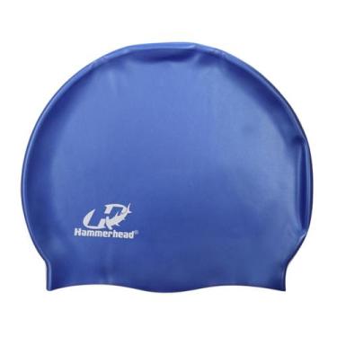 Imagem de Touca De Natação Silicone Adulto XL Lisa Hammerhead, Azul royal