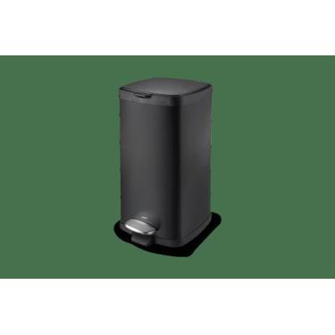Imagem de Lixeira Com Pedal Brinox Frame Retangular 20 Litros Aço Carbono Preto