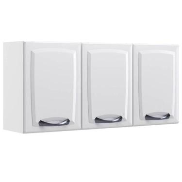 Imagem de Armário Aéreo New Premium 120cm 3 Portas Itatiaia Cor Branco - Estrela