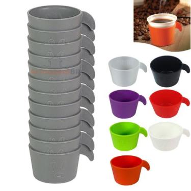 Imagem de Conjunto Copete 12 Porta Copos Descartável Cantinho Do Café Chá Em Plá