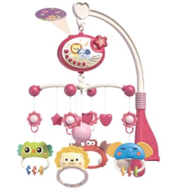 Imagem de Móbiles para bebê,Móbile para berço | Sino para cama de criança | Brinquedos móveis de carrinho, berço de controle remoto móvel para berço, brinquedos de berço de projeção para criança