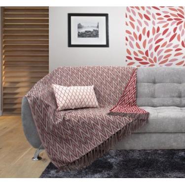 Imagem de Manta Para Sofá Dupla Face Jacquard Libia Missoni Lacre - FASTLAR, 135