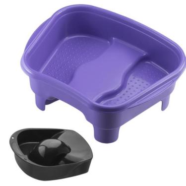 Imagem de Kit Tigela mão + Bacia Pés Pedestal Pedicure Manicure Salão Beleza Mul